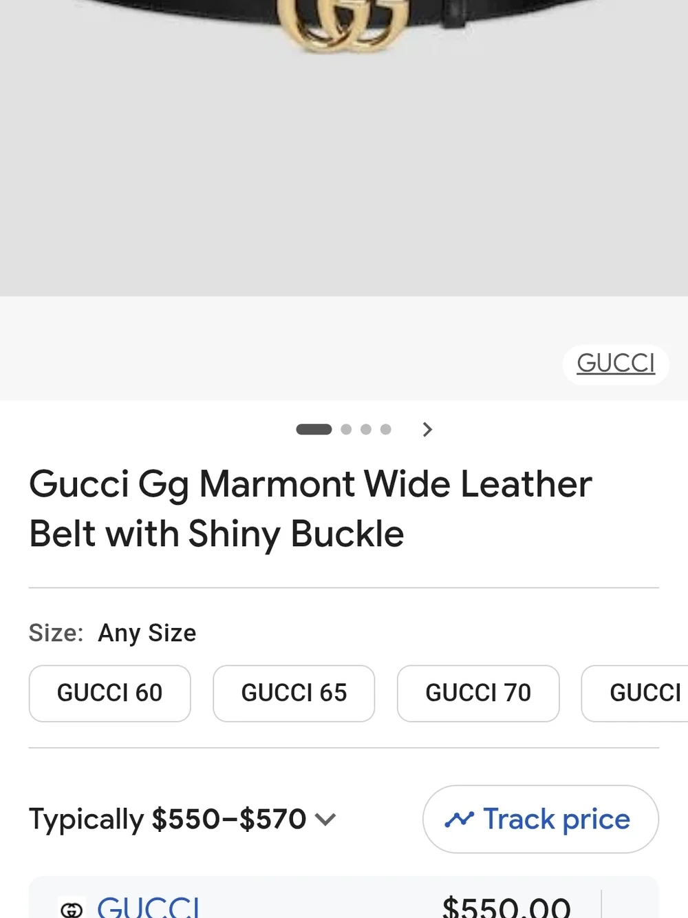 Gucci Black Leather Belt Strap - Picture 4 of 4